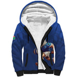 Namibia Rugby Custom Sherpa Hoodie Eagle Mascot - Sporty Style