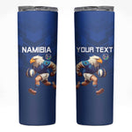 Namibia Rugby Custom Skinny Tumbler Eagle Mascot - Sporty Style