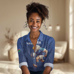 Namibia Rugby Custom Women Casual Shirt Eagle Mascot - Sporty Style LT15