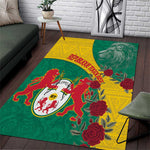 Personalised Togo Area Rug Coat Of Arms - African Mix Rose Pattern