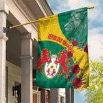 Personalised Togo Garden Flag Coat Of Arms - African Mix Rose Pattern