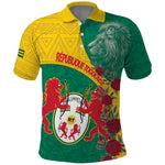 Personalised Togo Polo Shirt Coat Of Arms - African Mix Rose Pattern
