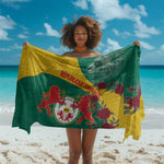 Personalised Togo Sarong Coat Of Arms - African Mix Rose Pattern
