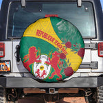 Personalised Togo Spare Tire Cover Coat Of Arms - African Mix Rose Pattern