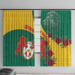 Personalised Togo Window Curtain Coat Of Arms - African Mix Rose Pattern