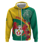 Personalised Togo Zip Hoodie Coat Of Arms - African Mix Rose Pattern
