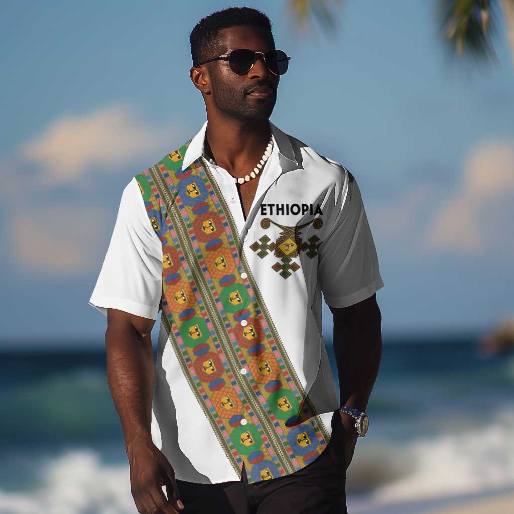 Ethiopia Saba Kemis Sash Style Hawaiian Shirt