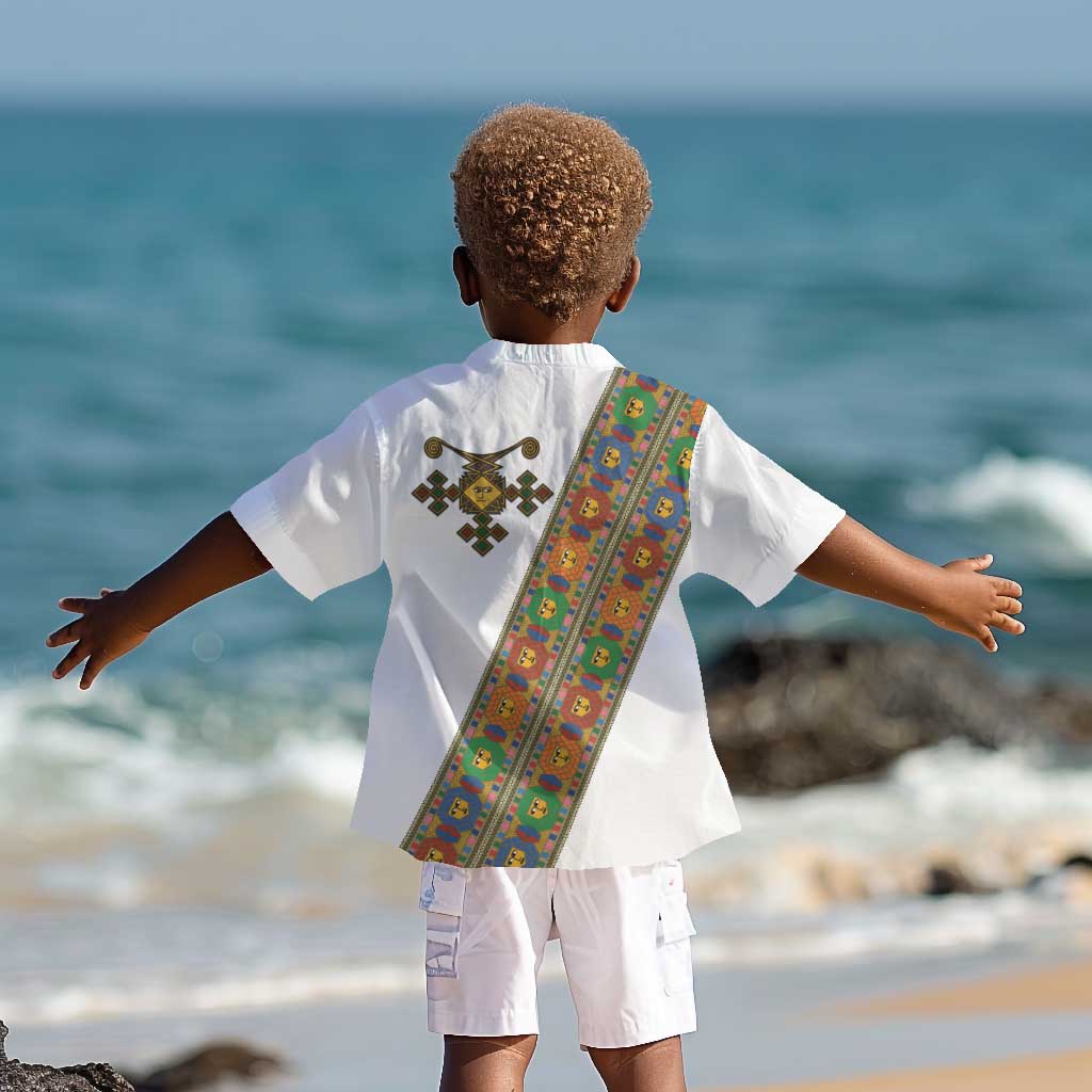 Ethiopia Saba Kemis Sash Style Kid Hawaiian Shirt