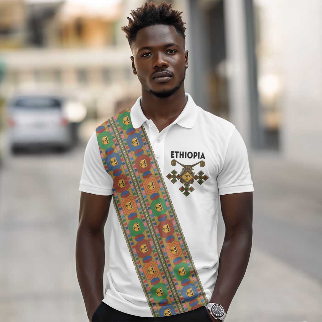 Ethiopia Saba Kemis Sash Style Polo Shirt