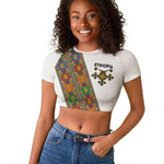 Ethiopia Saba Kemis Sash Style Raglan Cropped T shirt