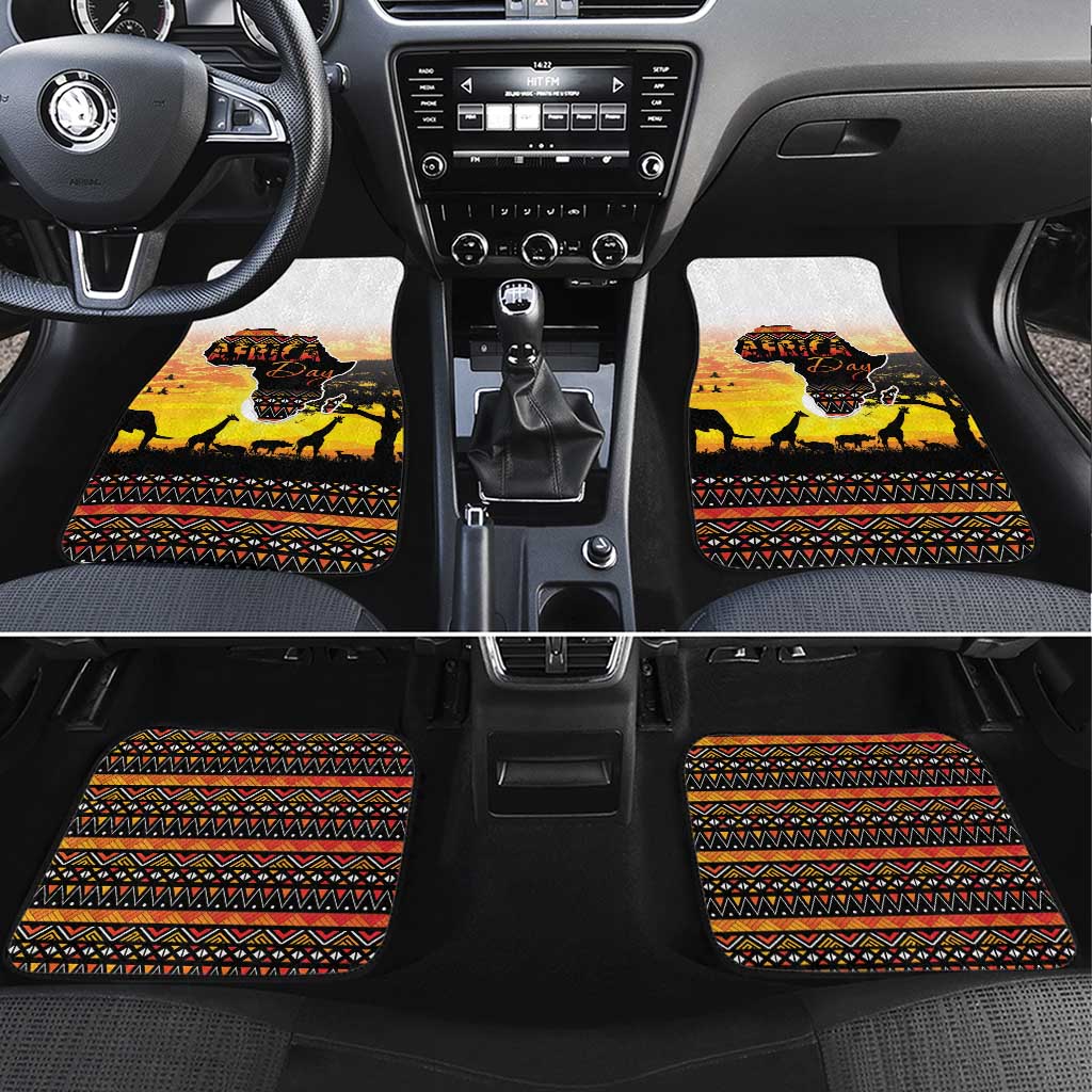 Africa Day Car Mats Safari With Map - African Pattern