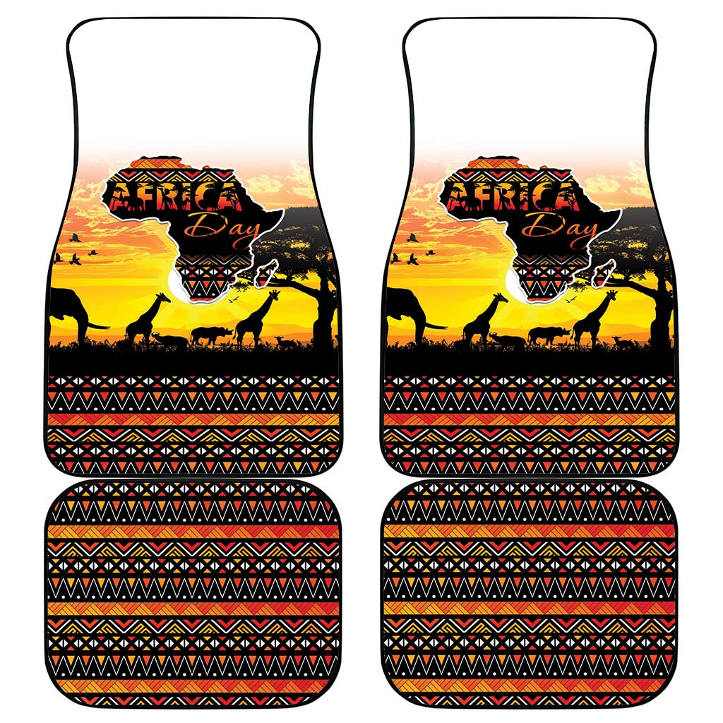 Africa Day Car Mats Safari With Map - African Pattern