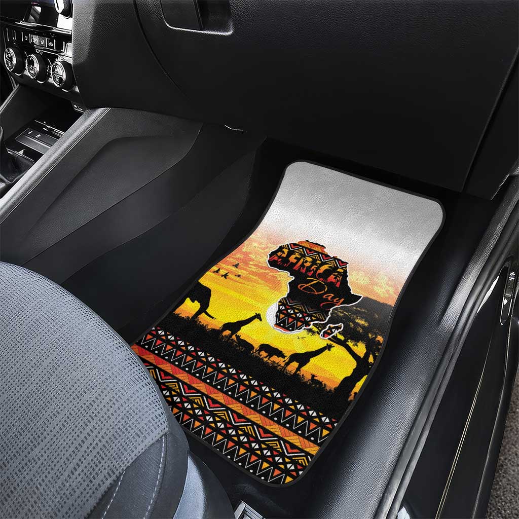 Africa Day Car Mats Safari With Map - African Pattern