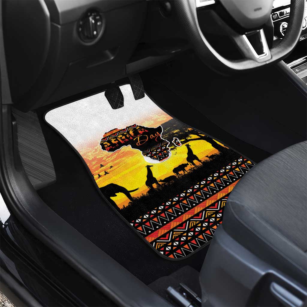 Africa Day Car Mats Safari With Map - African Pattern