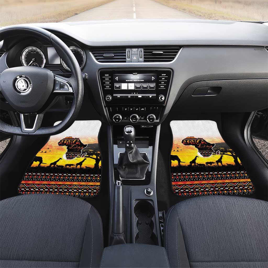 Africa Day Car Mats Safari With Map - African Pattern