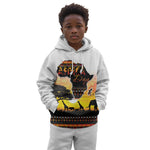 Africa Day Kid Hoodie Safari With Map - African Pattern