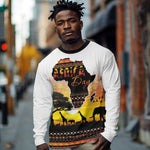 Africa Day Long Sleeve Shirt Safari With Map - African Pattern