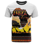 Africa Day T shirt Safari With Map - African Pattern