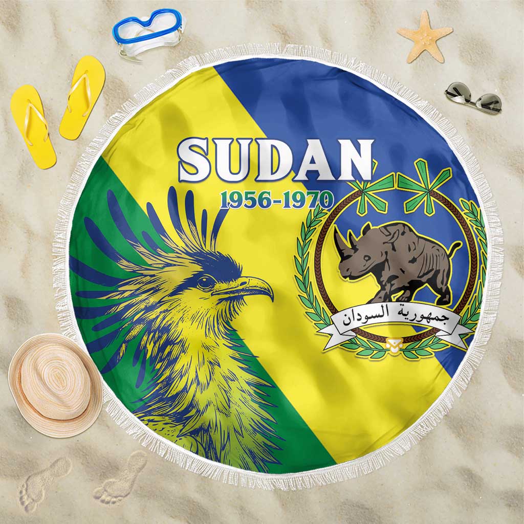Personalized Sudan Beach Blanket Coat Of Arms 1956-1970