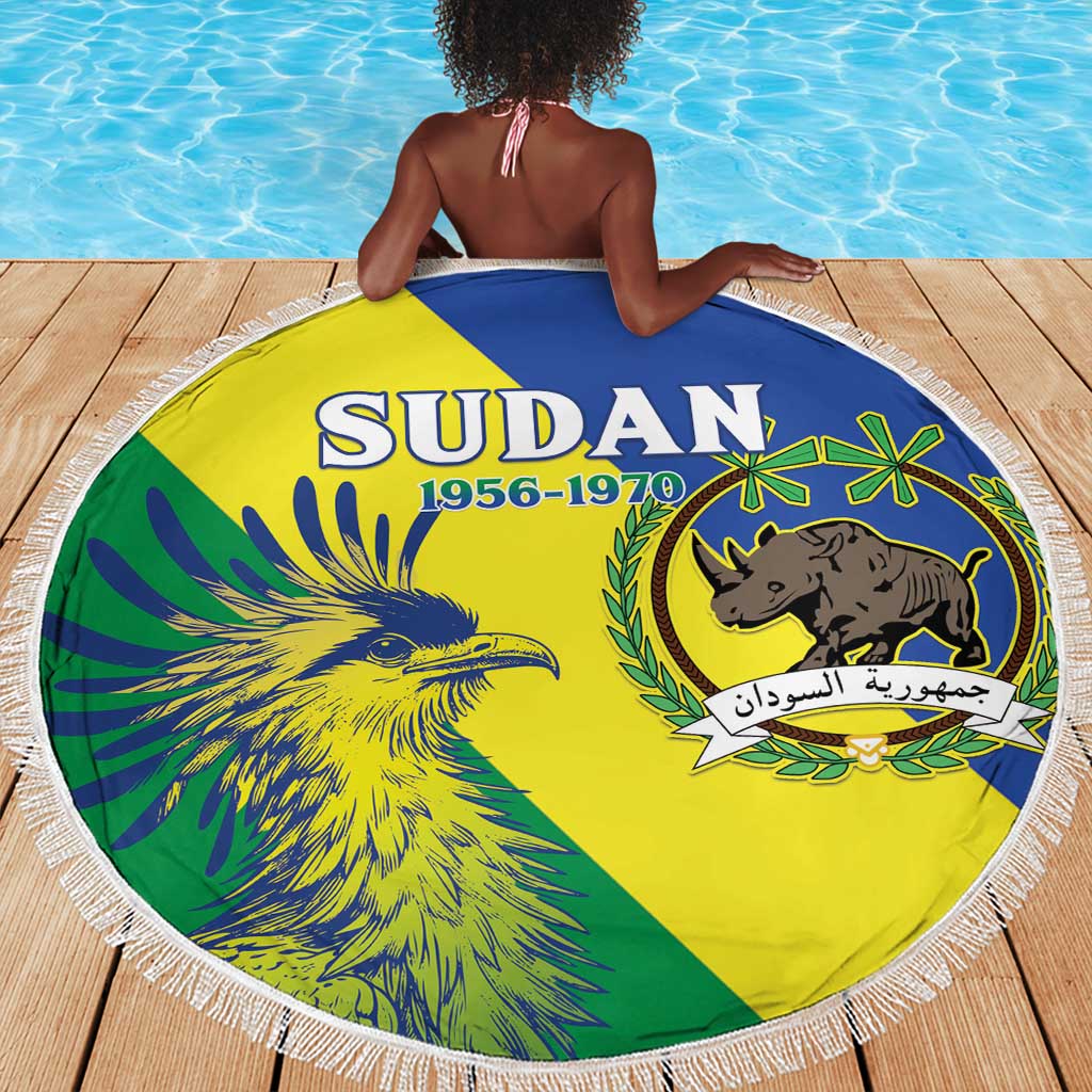 Personalized Sudan Beach Blanket Coat Of Arms 1956-1970