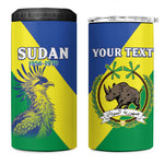 Personalized Sudan 4 in 1 Can Cooler Tumbler Coat Of Arms 1956-1970