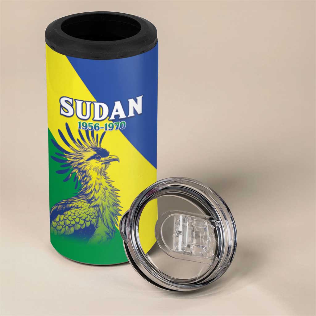 Personalized Sudan 4 in 1 Can Cooler Tumbler Coat Of Arms 1956-1970