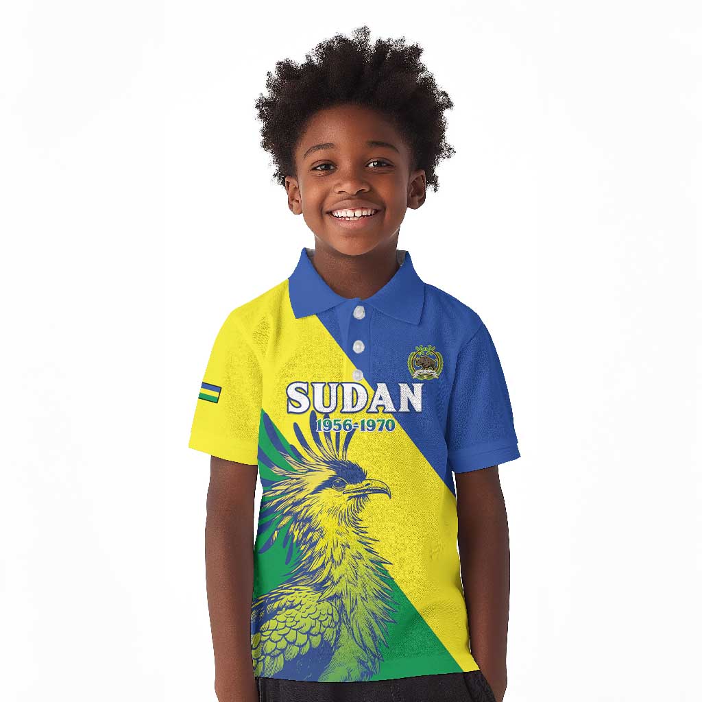 Custom Sudan Football Kid Polo Shirt Yalla Falcons of Jediane LT15 main image 0