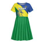 Personalized Sudan Kid Short Sleeve Dress Coat Of Arms 1956-1970