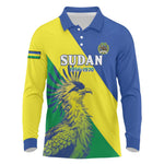 Personalized Sudan Long Sleeve Polo Shirt Coat Of Arms 1956-1970