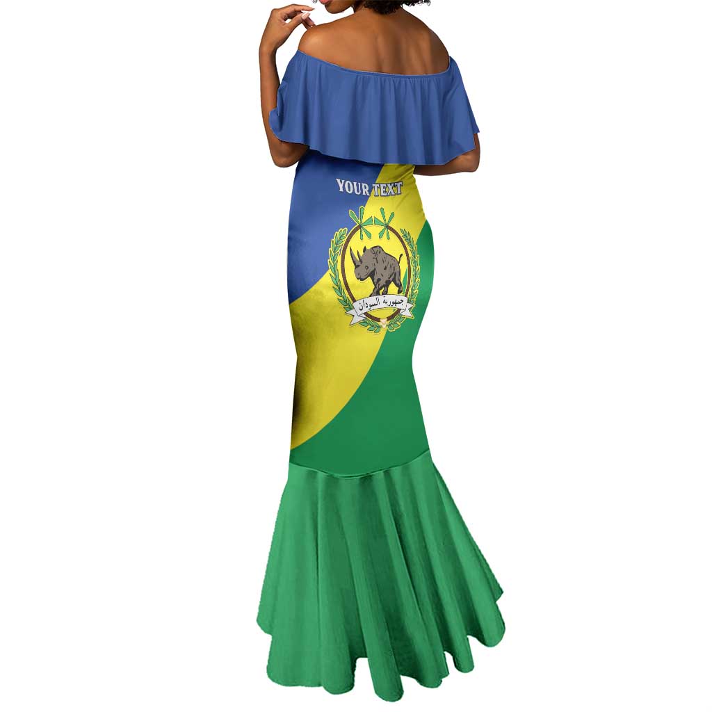 Personalized Sudan Mermaid Dress Coat Of Arms 1956-1970