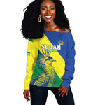 Personalized Sudan Off Shoulder Sweater Coat Of Arms 1956-1970