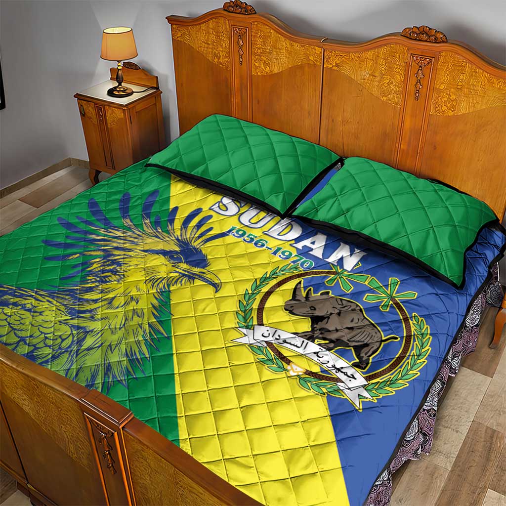 Personalized Sudan Quilt Bed Set Coat Of Arms 1956-1970