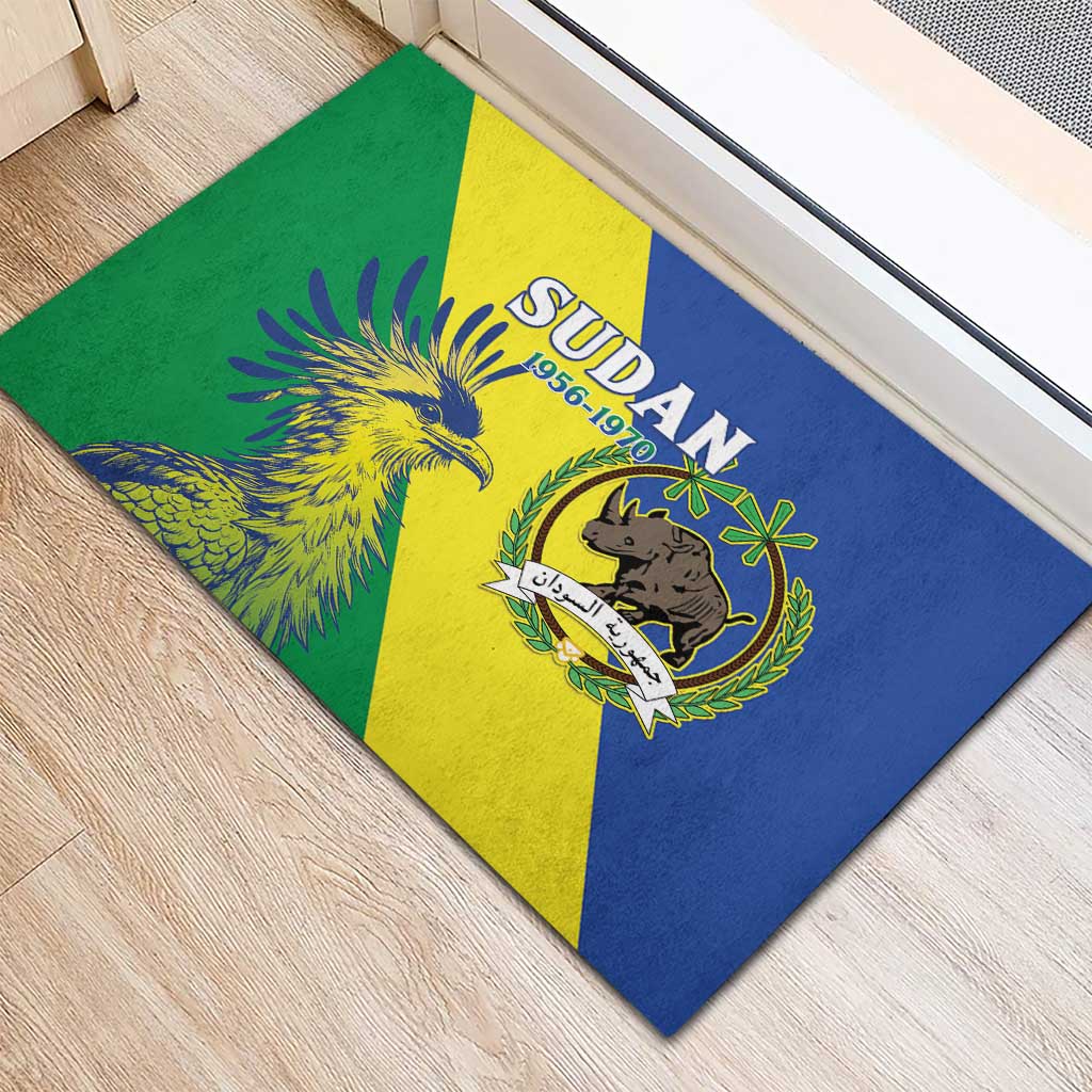 Personalized Sudan Rubber Doormat Coat Of Arms 1956-1970