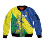 Personalized Sudan Sleeve Zip Bomber Jacket Coat Of Arms 1956-1970