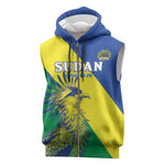 Personalized Sudan Sleeveless Zip Hoodie Coat Of Arms 1956-1970 - African Pride