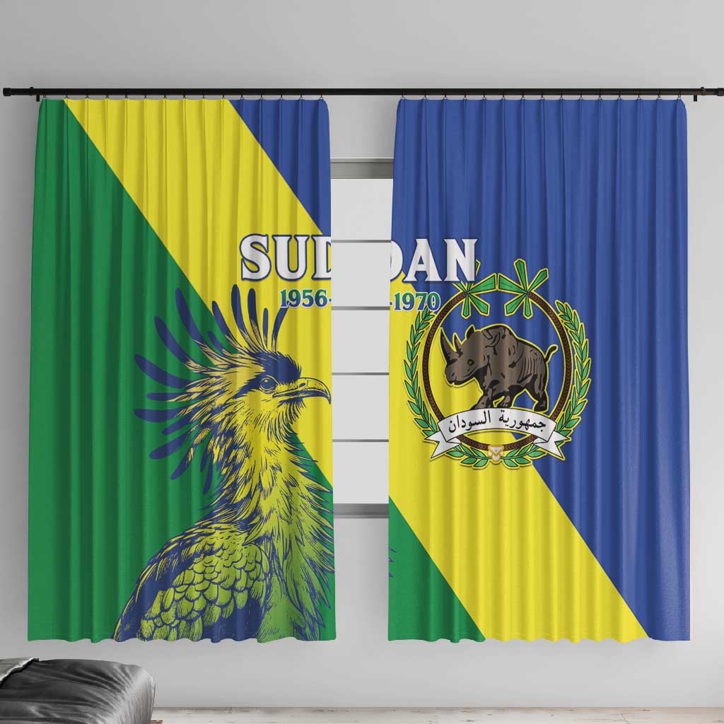 Personalized Sudan Window Curtain Coat Of Arms 1956-1970