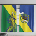 Personalized Sudan Window Curtain Coat Of Arms 1956-1970