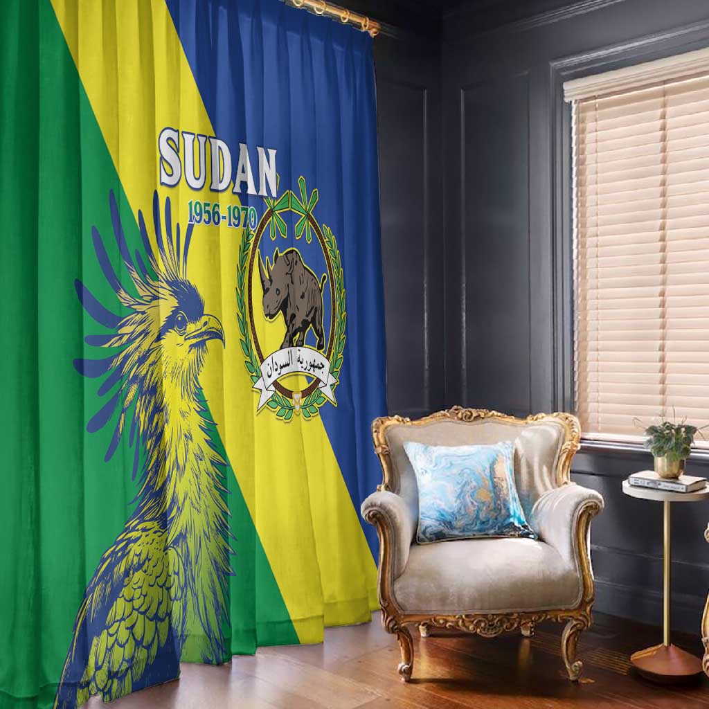Personalized Sudan Window Curtain Coat Of Arms 1956-1970