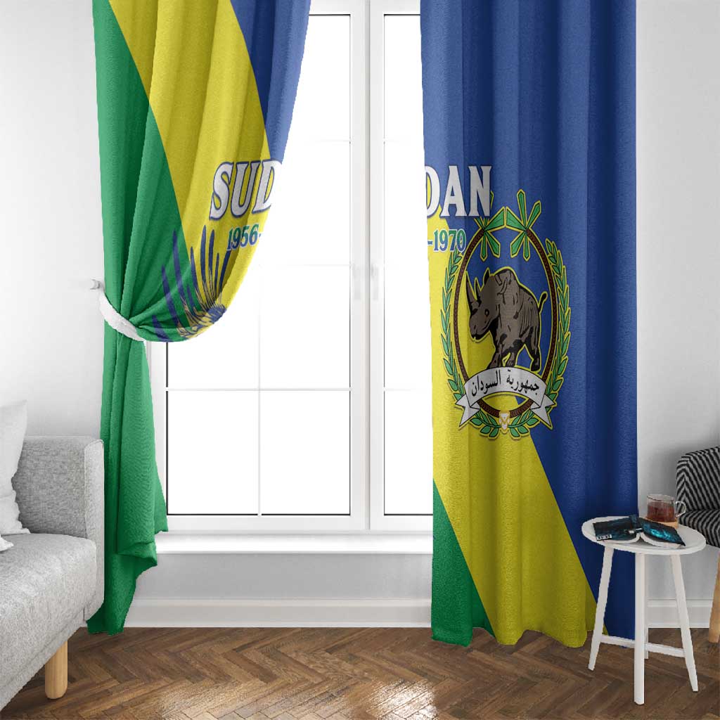 Personalized Sudan Window Curtain Coat Of Arms 1956-1970