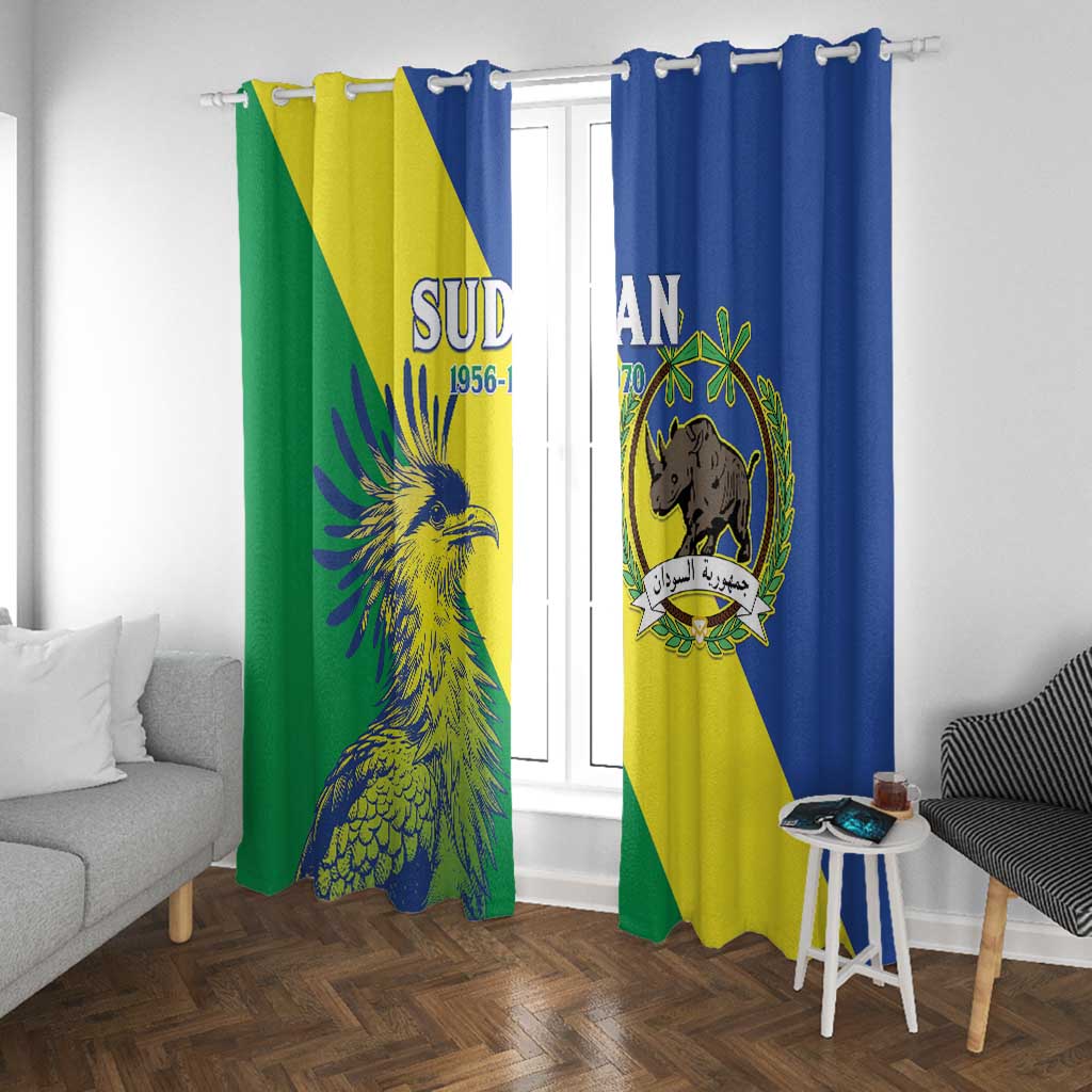 Personalized Sudan Window Curtain Coat Of Arms 1956-1970