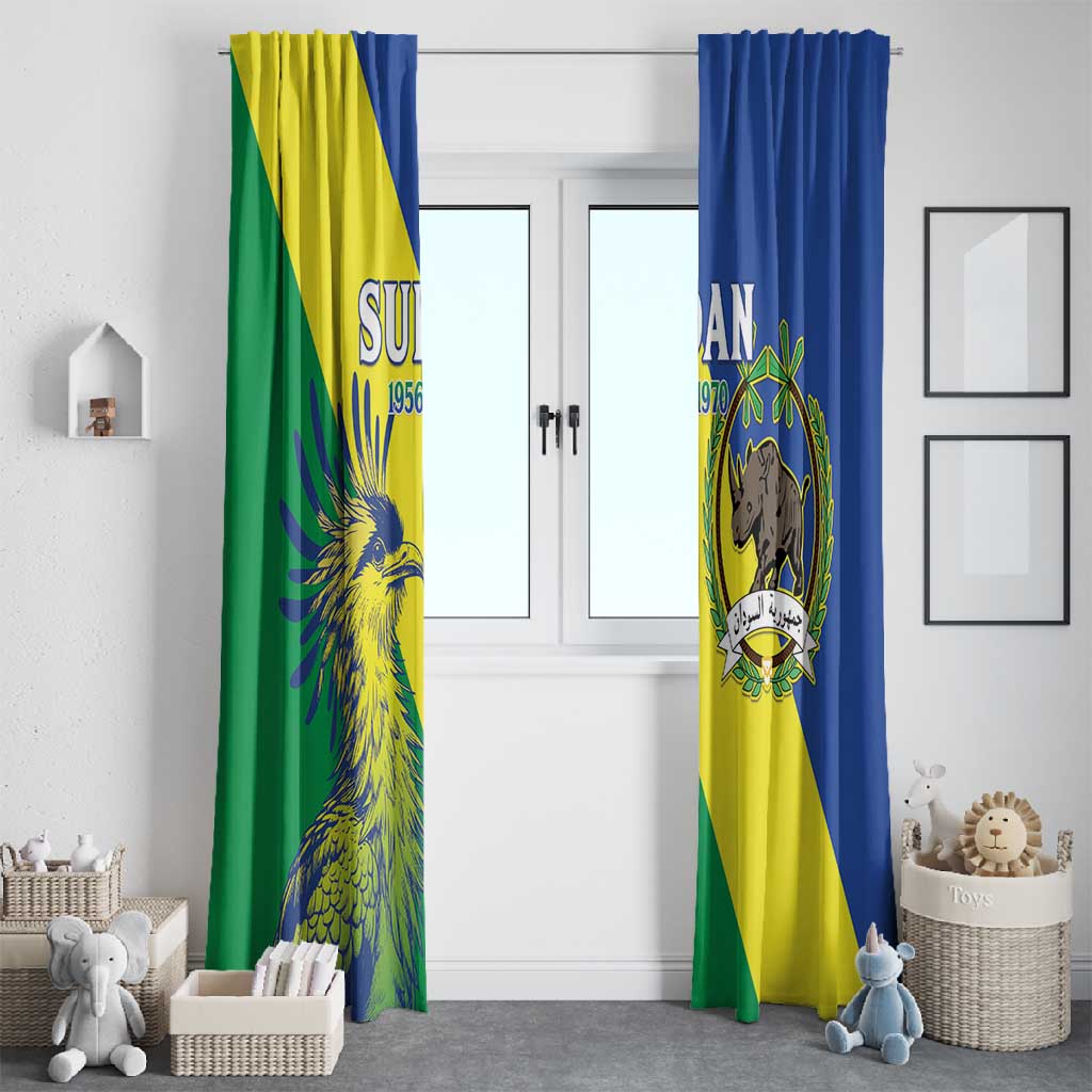 Personalized Sudan Window Curtain Coat Of Arms 1956-1970