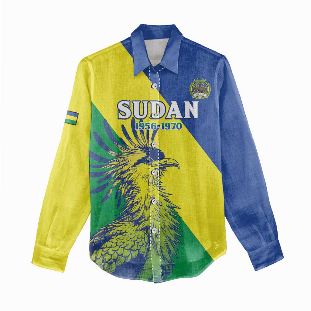Personalized Sudan Women Casual Shirt Coat Of Arms 1956-1970