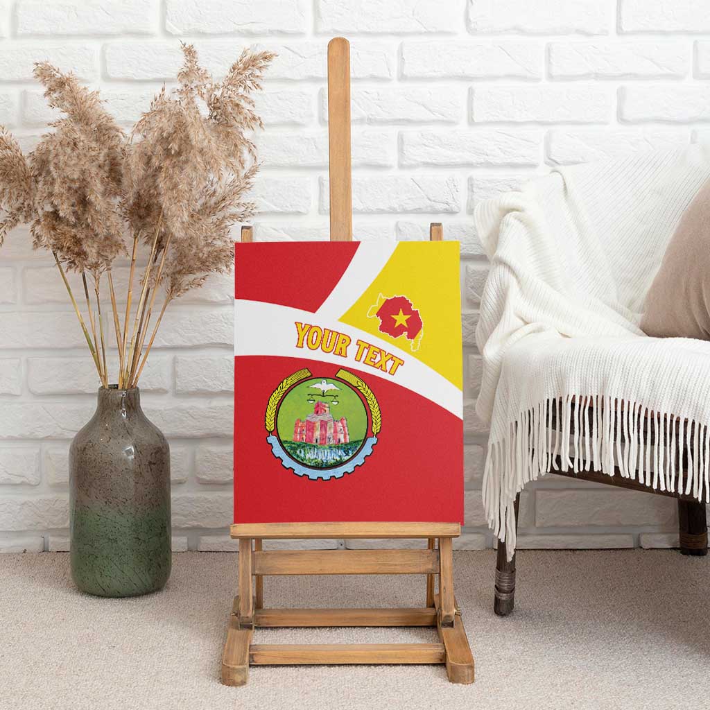 Personalized Amhara Region Canvas Wall Art Coat Of Arms With Amhara Map