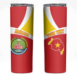 Personalized Amhara Region Skinny Tumbler Coat Of Arms With Amhara Map