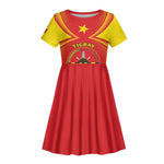 Personalized Tigray Region Kid Short Sleeve Dress Coat Of Arms With Tigray Map