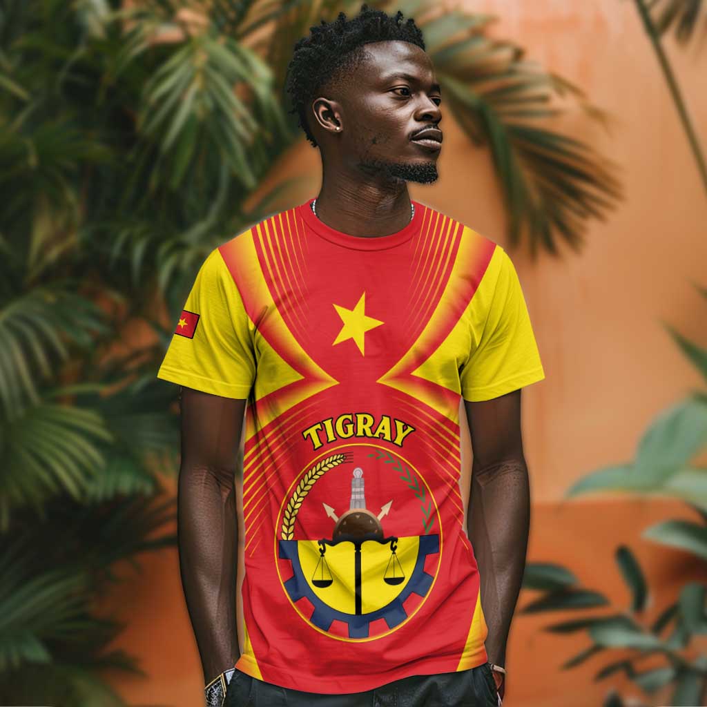 Personalized Tigray Region T shirt Coat Of Arms With Tigray Map