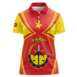Personalized Tigray Region Women Polo Shirt Coat Of Arms With Tigray Map