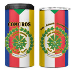 Comoros Coat Of Arms Flag Style 4 in 1 Can Cooler Tumbler