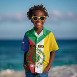 Comoros Coat Of Arms Flag Style Kid Hawaiian Shirt