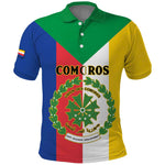 Comoros Coat Of Arms Flag Style Polo Shirt